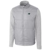 Men's Cutter & Buck Cream Carolina Panthers Stealth Full-Zip Jacket