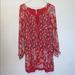 Free People Dresses | Free People Red Floral Tunic Dress Size Small Boho | Color: Cream/Red | Size: S