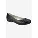 Wide Width Women's Clara Flat by Cliffs in Black Burnished Smooth (Size 9 1/2 W)