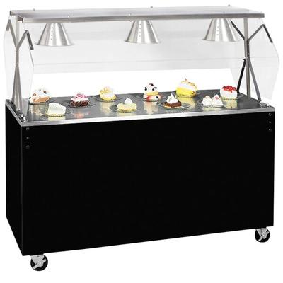 Vollrath 38703 2-Series 46" Black Portable Buffet / Serving Station with Closed Storage and Door