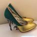 Gucci Shoes | Beautiful Gucci Multicolor Heels Size 39 | Color: Gold/Green | Size: 39