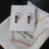Kate Spade Jewelry | Kate Spade Rose Gold Huggies/Bracelet Set | Color: Gold | Size: Os