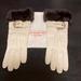 Coach Accessories | Gloves-Coach Leather-Rabbit Cuff | Color: White | Size: 7 1/2