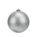 Northlight Seasonal Holographic Glitter Silver Splendor Shatterproof Christmas Ball Ornament 6" (150mm) Plastic in Gray/Yellow | Wayfair 32282341