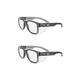 MAGID Y50BKAFC Iconic Y50 Design Series Safety Glasses with Side Shields | ANSI Z87+ Performance, Scratch & Fog Resistant, Comfortable & Stylish, Cloth Case Included, Clear Lens (2 Pair)