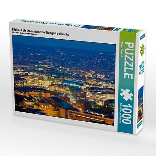 Puzzle Blick auf die Innenstadt von Stuttgart bei Nacht Foto-Puzzle Bild von Werner Dieterich Puzzle