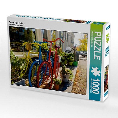 Puzzle CALVENDO Puzzle Bunte Fahrräder - 1000 Teile Foto-Puzzle glückliche Stunden Kinder
