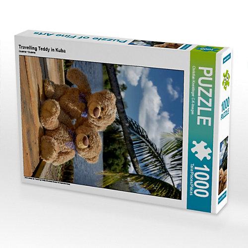 Puzzle CALVENDO Puzzle Travelling Teddy in Kuba - 1000 Teile Foto-Puzzle glückliche Stunden Kinder