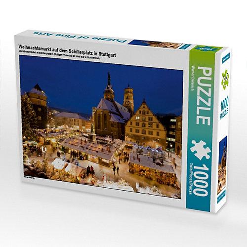 Puzzle Weihnachtsmarkt auf dem Schillerplatz in Stuttgart Foto-Puzzle Bild von Werner Dieterich Puzzle