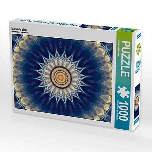 Puzzle CALVENDO Puzzle Mandala blau - 1000 Teile Foto-Puzzle glückliche Stunden Kinder