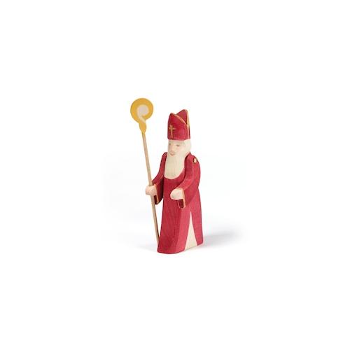 Ostheimer Holzfigur St. Nikolaus mit Stab