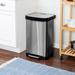 Innovaze Soft-Close Stainless Steel 13.2 Gallon Step On Trash Can Stainless Steel in Black/Gray | 25.8 H x 25.8 W x 14.8 D in | Wayfair TRS-08993