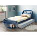 Zoomie Kids Dugas Twin Mate's & Captain's Bed, Wood in Blue/Gray | 38 H x 41 W x 109 D in | Wayfair 3A2BD9F544FA4A7AADD55FD3BC53536A