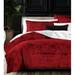 The Tailor's Bed Glamour Velvet Coverlet Set Polyester/Polyfill/Microfiber in Red | Queen Coverlet + 2 Shams | Wayfair CPP-GLA-RD-CV-QN