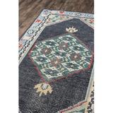 White 24 x 0.1 in Area Rug - Charlton Home® Capriola Oriental Hand-Knotted Wool/Blue/Gray/Green Area Rug Cotton/Wool | 24 W x 0.1 D in | Wayfair