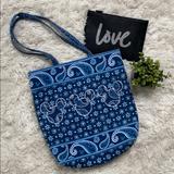 Disney Bags | Hpdisney Mickey Mouse Quilt Tote Navy White | Color: Blue/White | Size: Os