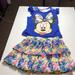 Disney Matching Sets | Disney Minnie Mouse Outfit Size 4t | Color: Blue/Pink | Size: 4tg