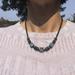 Anthropologie Jewelry | Hematite Geometric Necklace With Magnetic Clasp | Color: Gray | Size: Os