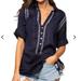 Anthropologie Tops | Beautiful Boyfriend Shirt By Subtle Luxary | Color: Blue/White | Size: M/L