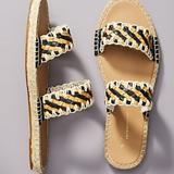 Anthropologie Shoes | Anthropologie 7m Women's Regina Woven Sandals New | Color: Black/Cream | Size: 7