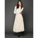 Free People Skirts | Free People Annie Oakley Lace Ivory Prairie Skirt | Color: Cream/White | Size: Xs