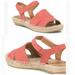 Anthropologie Shoes | Anthropologie Maypol Suede Espadrille Sandals 6.5 | Color: Red | Size: 6.5