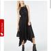Michael Kors Dresses | Michael Kors Leopard Print Handkerchief-Hem Dress | Color: Black | Size: S