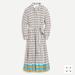 J. Crew Dresses | J Crew Pleated Shirtdress In Silk-Twill | Color: Blue/Brown | Size: 2