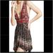 Free People Dresses | Free People Dress Red Black Lace Up Mini Sz M | Color: Black/Pink/Red | Size: M