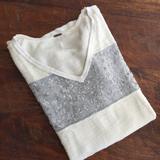 Free People Sweaters | Free People Sequin Sweater | Color: Cream/Silver | Size: S