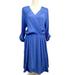 Anthropologie Dresses | Anthropologie L Maeve Lene Blue Faux Wrap Dress | Color: Blue | Size: L