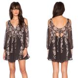 Free People Dresses | Free People Penny Lover Mini Dress | Color: Blue/Gray | Size: Xs