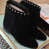 Michael Kors Shoes | Michael Kors Black Suede Booties | Color: Black | Size: 7.5