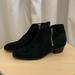 J. Crew Shoes | J. Crew Calf Or Pony Hair Booties W/ Gold Zippers | Color: Black | Size: 6