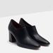 Zara Shoes | New Zara Black Heeled Ankle Boot | Color: Black/Brown | Size: 7.5