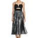 Free People Dresses | Fp | Jewel Tone Metallic Space Aged Piper Dress | Color: Black/Silver | Size: S