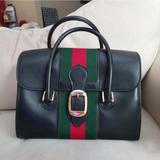 Gucci Bags | Authentic Vintage Gucci Doctor Boston Satchel | Color: Black/Red | Size: Approx 13.5"L X 7"W X 9.75"H