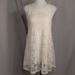 Anthropologie Dresses | Ginger G Anthropologie Lace Crochet Mini Dress Cream White W Comfortable Stretch | Color: Cream/White | Size: M