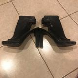 Nine West Shoes | Nine West Black Leather Booties 9.5 | Color: Black | Size: 9.5