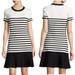 Kate Spade Dresses | Kate Spade Striped Drop Waist Scuba Dress | Color: Black/White | Size: Xxs