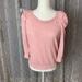 Free People Tops | Free People Pink Puffy Shoulder Top Small | Color: Pink | Size: S