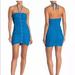 Free People Dresses | Free People Hold On Mini Bali Babe Blue Ruched | Color: Blue | Size: L