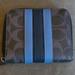 Coach Bags | Coach Medium Zip Around Wallet Nwt | Color: Blue/Gray | Size: Os