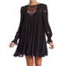 Free People Dresses | Free People Mohave Embroidered Black Mini Dress | Color: Black | Size: Xs