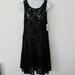 Free People Dresses | Free People Black Lace Dress New Sz Xs Stretch | Color: Black | Size: Xs