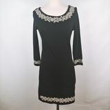 Free People Dresses | Free People Black W/ Ivory Embroidery Dress Sz S/P | Color: Black/Cream | Size: S