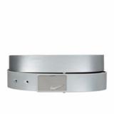 Nike Accessories | Nike Women's Sleek Modern Plaque Leather Belt Xs | Color: Silver | Size: M