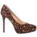 Jessica Simpson Shoes | Natural Leopard Print Satin Platform Heel | Color: Black/Brown | Size: 8