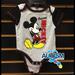 Disney One Pieces | 023 - Official Disney's "Original Mickey" Grey & Black Bodysuit Onesie (0-3m) | Color: Black/Gray | Size: 0-3mb