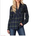 Jessica Simpson Tops | Jessica Simpson Plaid Top | Color: Blue/Green | Size: M